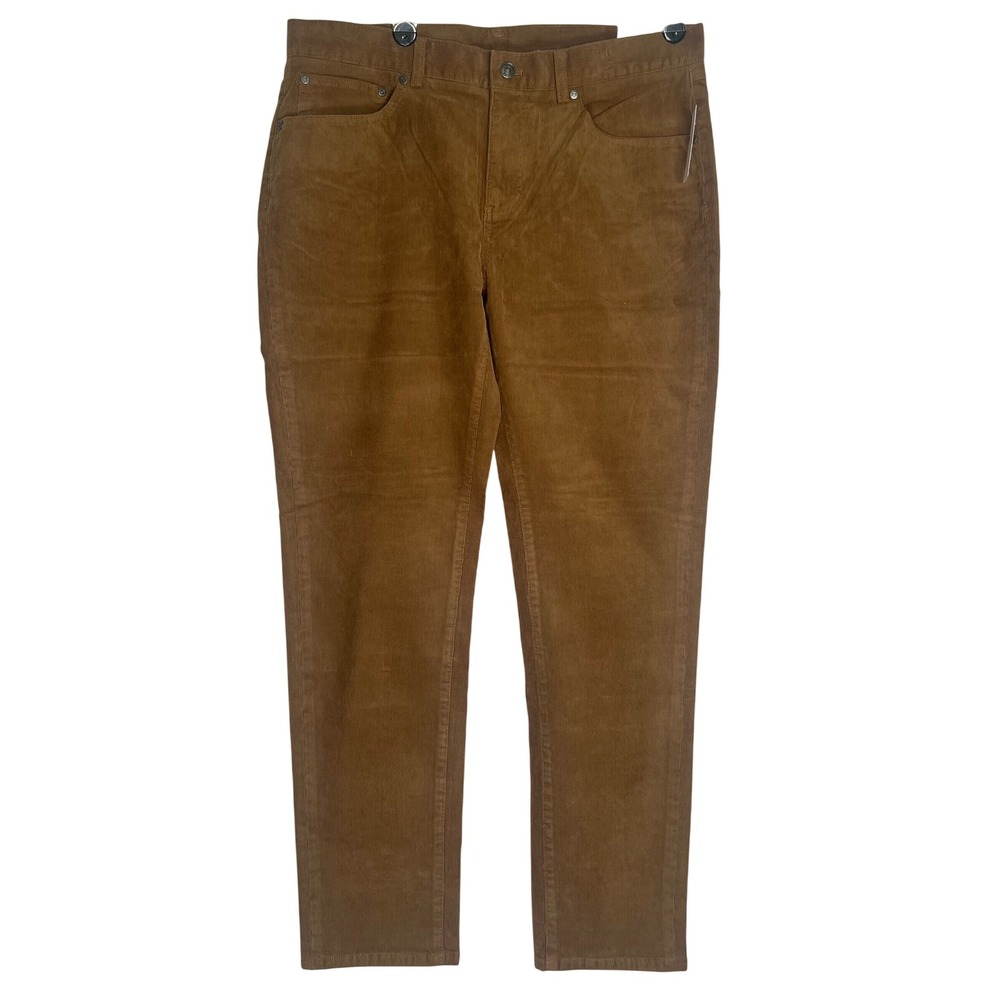 NWT Brooks Brothers Mens Slim Fit Corduroy Pants Brown 35x30